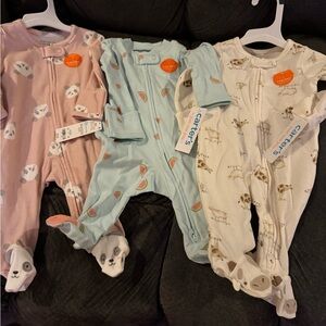 Carter's Kids Footies - Pink, Blue, Cream